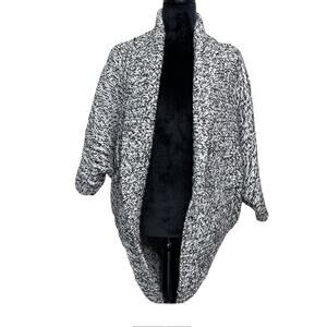EXPRESS Black White Open Front Cardigan Sweater Women’s